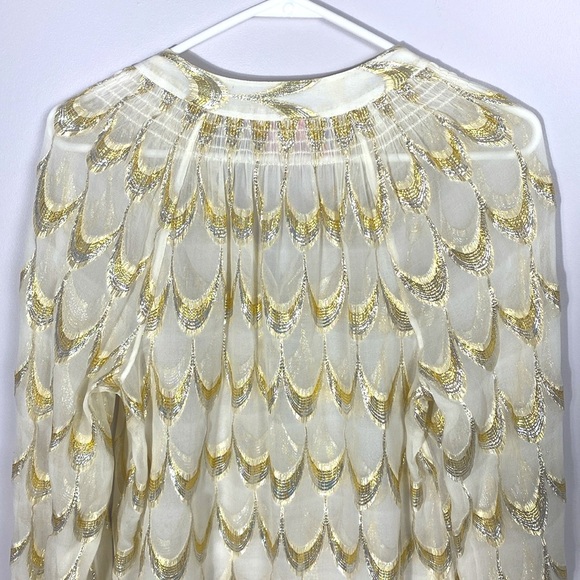 Lilly Pulitzer ELSA TOP, Gold & Silver Metallic Jacquard, small - Picture 11 of 16